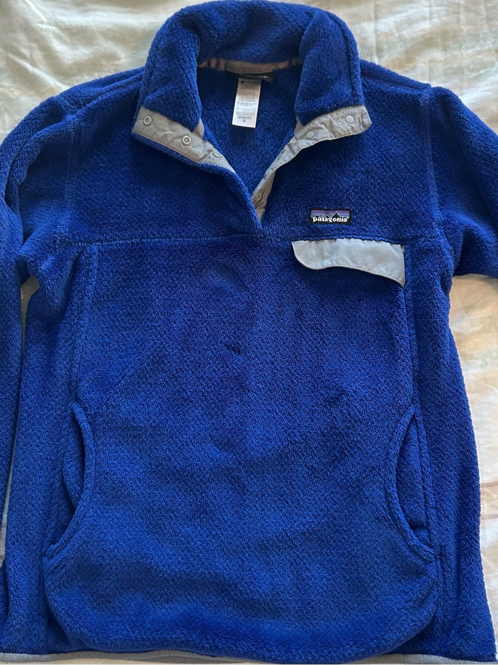 Patagonia Women’s EUC are-Tool Snap-T Pullover Women's Blue Fleece Polartec M